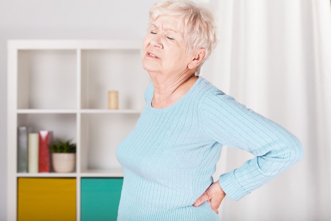 Low back pain in a woman can be the cause of osteochondrosis. 