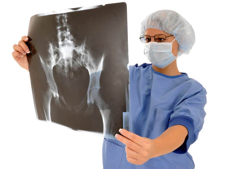 An x-ray of the hip joint will help the doctor determine the cause of the pain. 