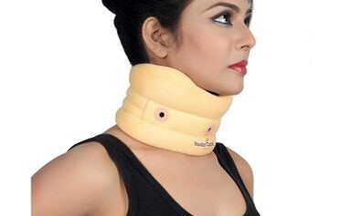 Use a cervical osteochondrosis necklace