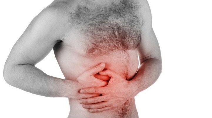 pain in internal organs that radiates to the lower back